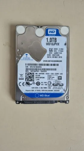 Hd Notebook 1Tb Sata 3 128mb 5400rpm 2,5 WD Blue Saude 100%