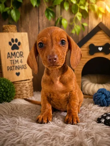 Daschund Basset lindas cores 
