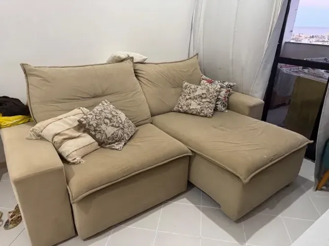 Sofá retrátil e peça para sala