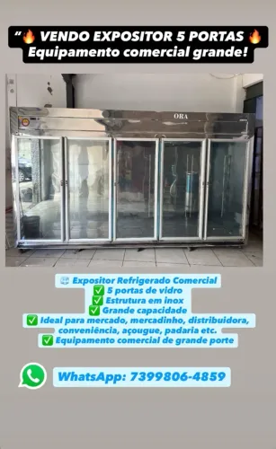 EXPOSITOR 5 PORTAS INOX
