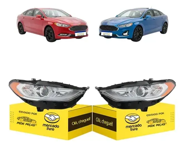 Farol Ford Fusion Sel Se 2017 2018 2019 Elétrico C/led Par Ambos Lados