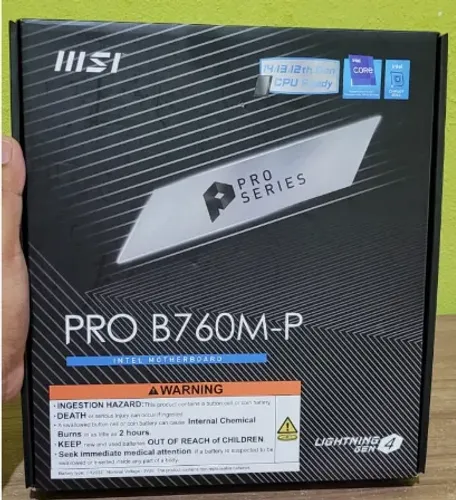 Placa Mãe Msi Pro B760m-p LGA 1700 B760 Matx DDR5 Seminova Suporta 12ª 13ª e 14ª Geração
