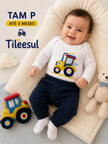 Conjunto bebê body e calça tam p