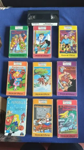 Lote 10 Fitas VHS Infantil - Coleção Videoteca da Criança