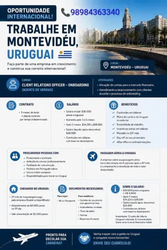 Vaga de emprego para vendedor com experiência 