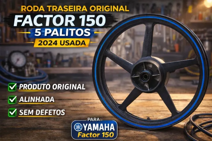 Roda Traseira Original Factor 150 2024 5 Palitos