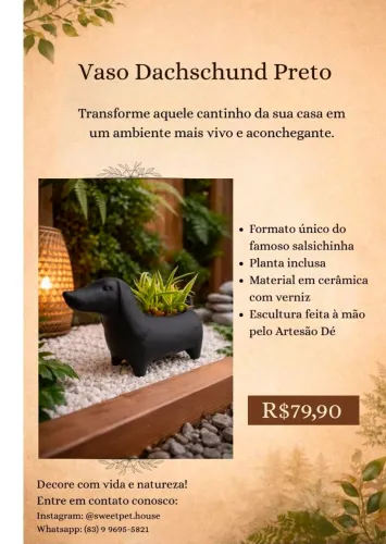 Vaso cachorro salsicha