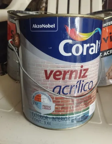 Verniz Acrílico Coral transparente base água