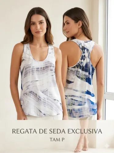 Regata feminina tam P com estampa clara Espaço Vagun