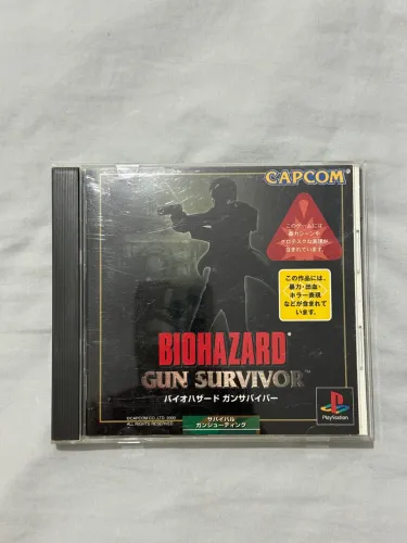 Jogo Biohazard Gun Survivor PS1 Original Japonês (Completo Com Spine/OBI)