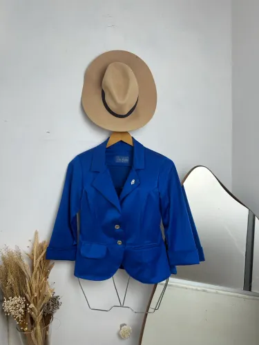 blaser feminino via tolentino azul turquesa TAM 36