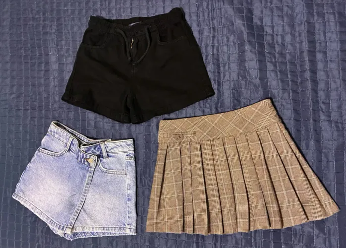 Kit infantil - 1 short, 1 short-saia e 1 saia