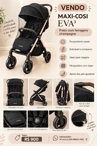 Carrinho bebê semi novo máxi cosi