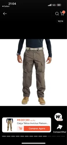 Calça tática invictus