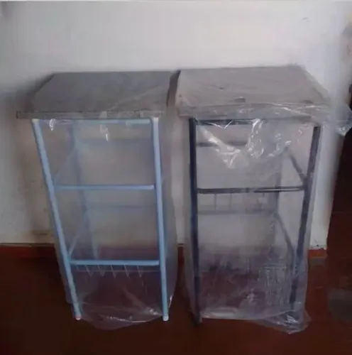 Fruteiras metálicas tampos mármore - Cada: