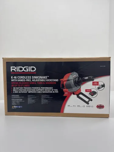 Máquina Desentupidora Elétrica a Bateria RIDGID Nova e LACRADA