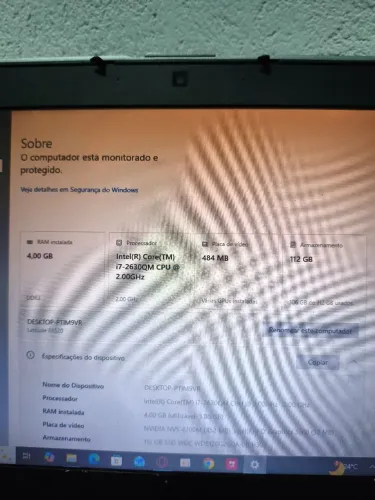 Notebook Acer i7