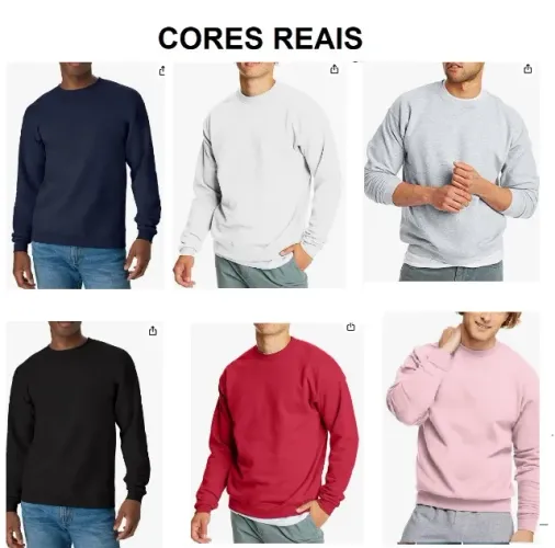 Kit 6 Casacos de Moletom Unisex marca Hanes Importado