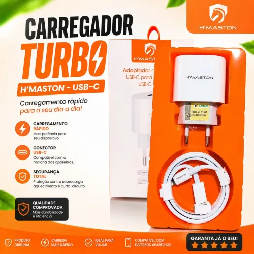 Carregador de iPhone Turbo USB-C