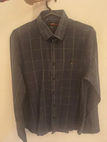 Camisa Social Aramis Slim Fit Azul Marinho Xadrez - Excelente Estado