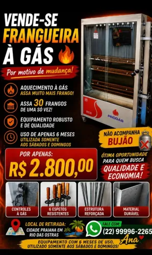 Frangueira a gás.