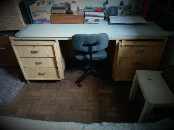Mesa de escritorio formica com granito