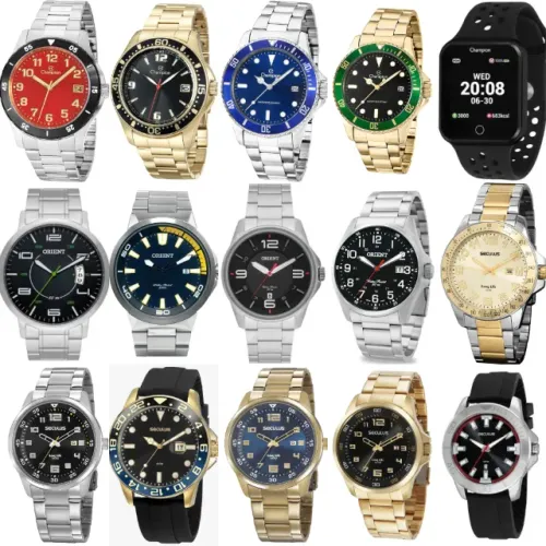 Relógio Masculino, novos, nota fiscal. Valor varia entre 240,00 a 260,00 reais. Originais.