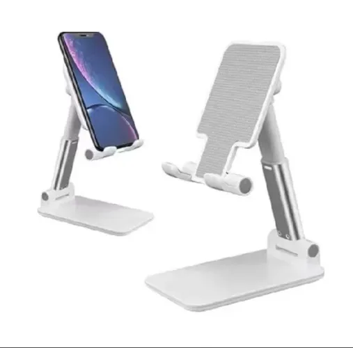 Suporte Para Celular e Tablet Dobrável Portátil Ajustável Apoio Mesa