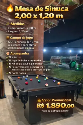 Mesa de sinuca/bilhar 