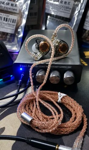 KBEAR (CABO) IEM PARA fone KZ cobre puro de 4 núcleos