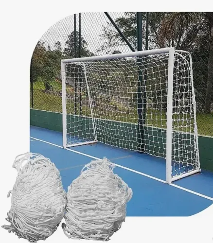 Par Rede Gol Futsal Nylon Fio 2 Mm Uv Véu