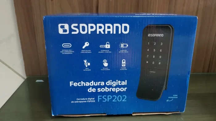 Fechadura Digital De Sobrepor Puxador FSP202 - Soprano