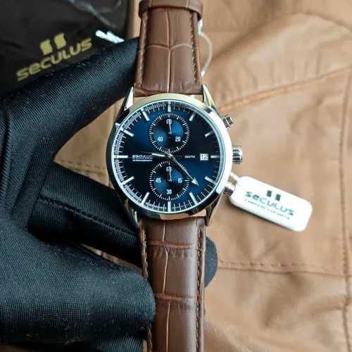 Relógio Seculus Cronógrafo social 40mm