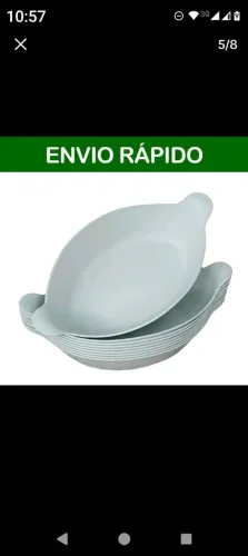 KIT 10 petisqueira estilo canoa em plástico qualidade Premium