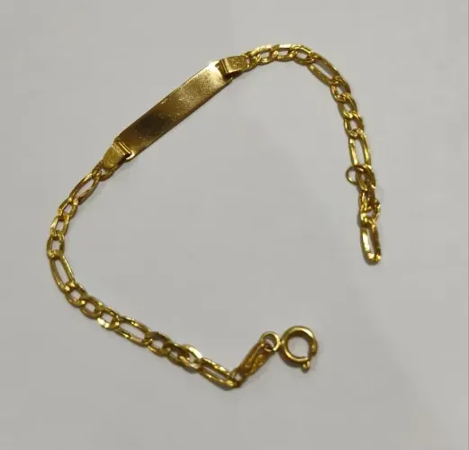 Pulseira infantil ouro 18
