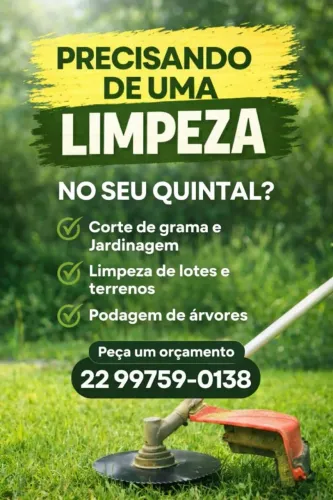 Serviço de Roçadeira e poda de árvore