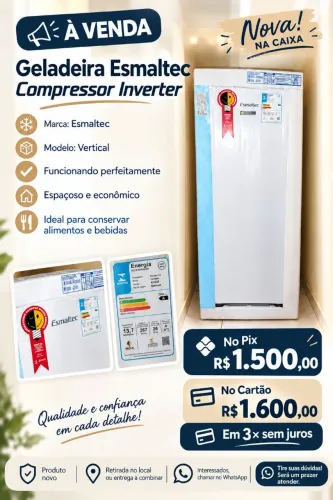 Geladeira ESMALTEC 293 LITROS NOVO