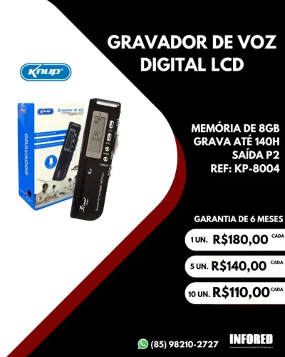 Gravador de voz digital 