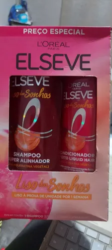 Kit Shampoo Elseve L'Oréal Liso dos Sonhos. Seu cabelo liso com o brilho e vitalidade Mara