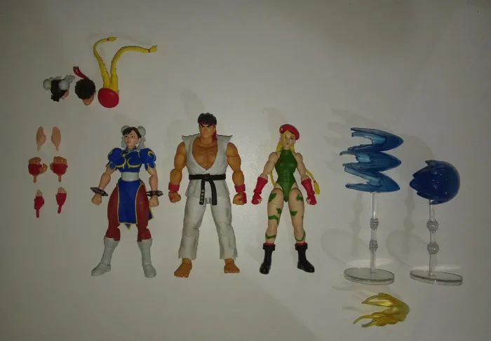 Jada Toys: Ryu + Ken + Cammy (usados)