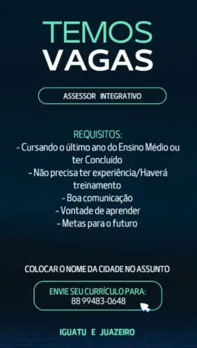 Assessor Integrativo sem experiência 