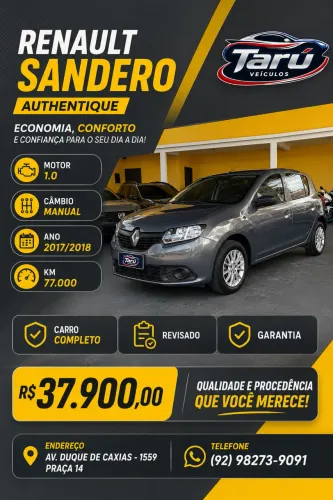 Renault Sandero Authentique Flex 1.0 12V 5P 2018