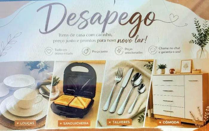 Desapego total: louças, eletrodomésticos e móveis (a partir de 40 reais)