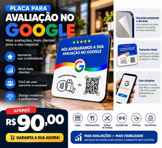 NFC Google Plaquinhas