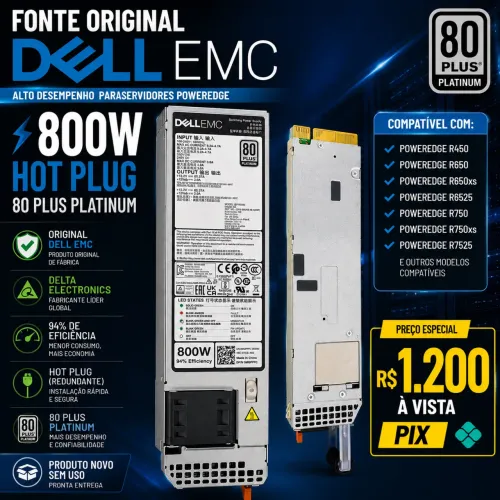 FONTE ORIGINAL DELL EMC - SERVIDOR POWEREDGE