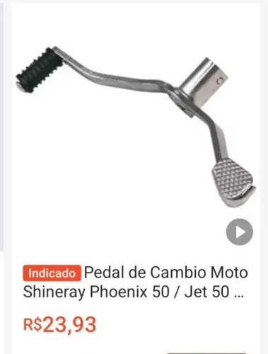 Pedal de cambio da shineray