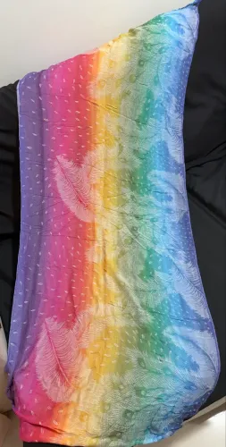 Pashmina 100% Cashmere comprada em Israel, estampa colorida vibrante, maravilhosa!