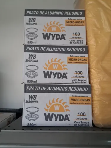 LOTE COM 6 CAIXAS - EMBALAGENS DE ALUMÍNIO WYDA