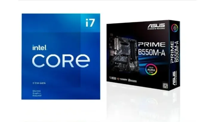 KIT Processador i7-11700F + Placa Mae B560M-A + SSD m2 256GB