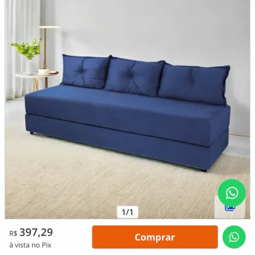 SOFANETE E CAMA BOX SOLTEIRO 